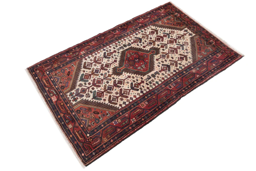 Persisk teppe - Nomadisk - 160 x 100 cm - lys rød