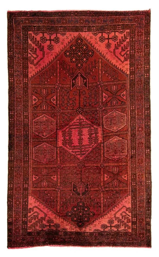 Persisk teppe - Nomadisk - 170 x 115 cm - lys rød