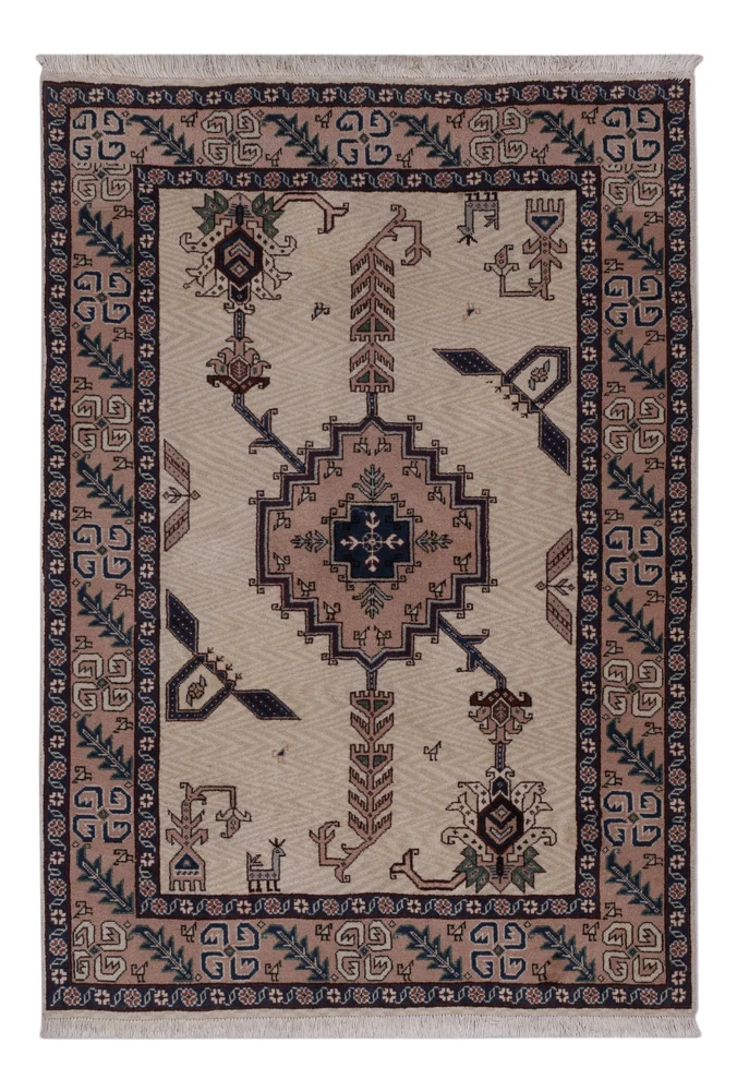 Persisk teppe - Nomadisk - 170 x 116 cm - beige