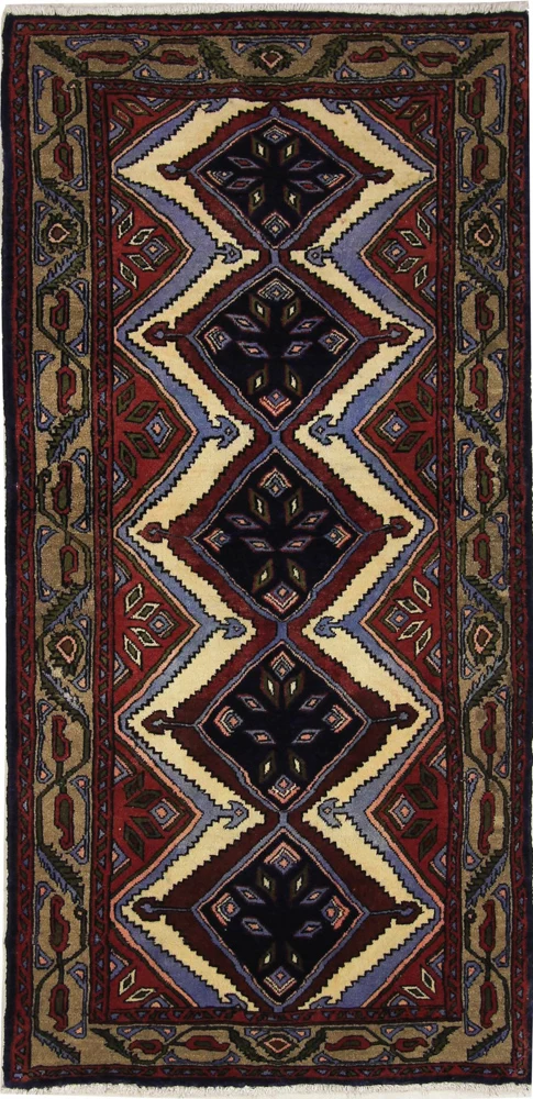 Persisk teppe - Nomadisk - 170 x 85 cm - flerfarget