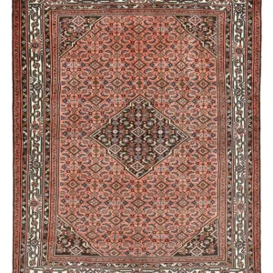 Persisk teppe - Nomadisk - 198 x 155 cm - lys rød