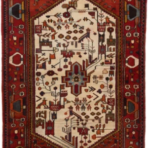 Persisk teppe - Nomadisk - 200 x 122 cm - beige