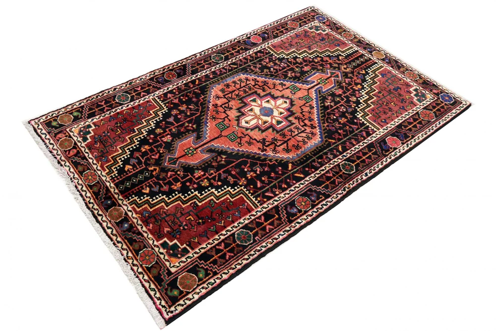 Persisk teppe - Nomadisk - 200 x 128 cm - mørk rød