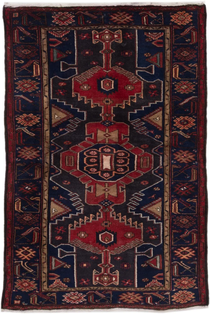 Persisk teppe - Nomadisk - 205 x 140 cm - mørk rød