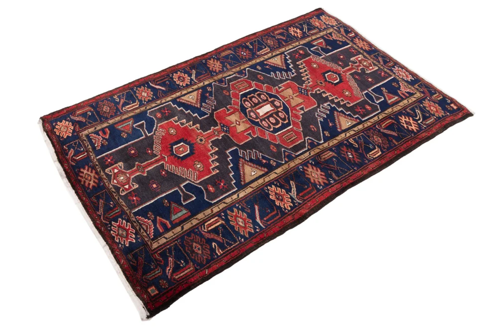 Persisk teppe - Nomadisk - 205 x 140 cm - mørk rød