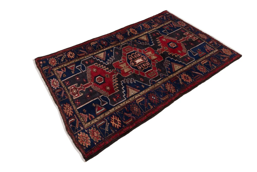 Persisk teppe - Nomadisk - 205 x 140 cm - mørk rød