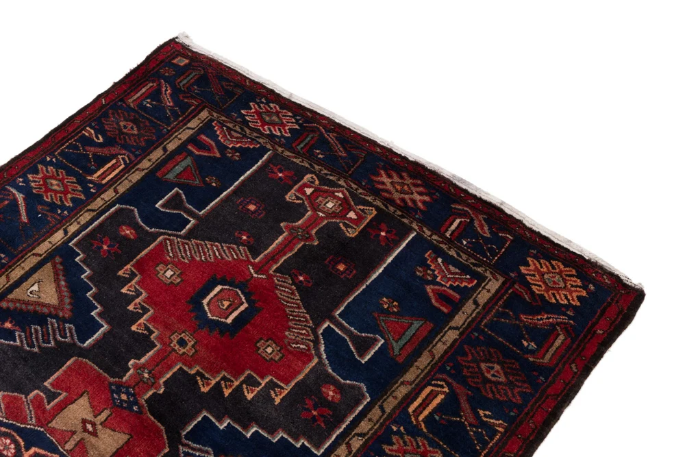 Persisk teppe - Nomadisk - 205 x 140 cm - mørk rød