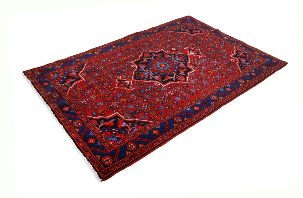 Persisk teppe - Nomadisk - 205 x 140 cm - mørk rød
