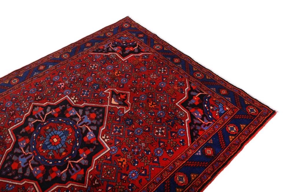 Persisk teppe - Nomadisk - 205 x 140 cm - mørk rød