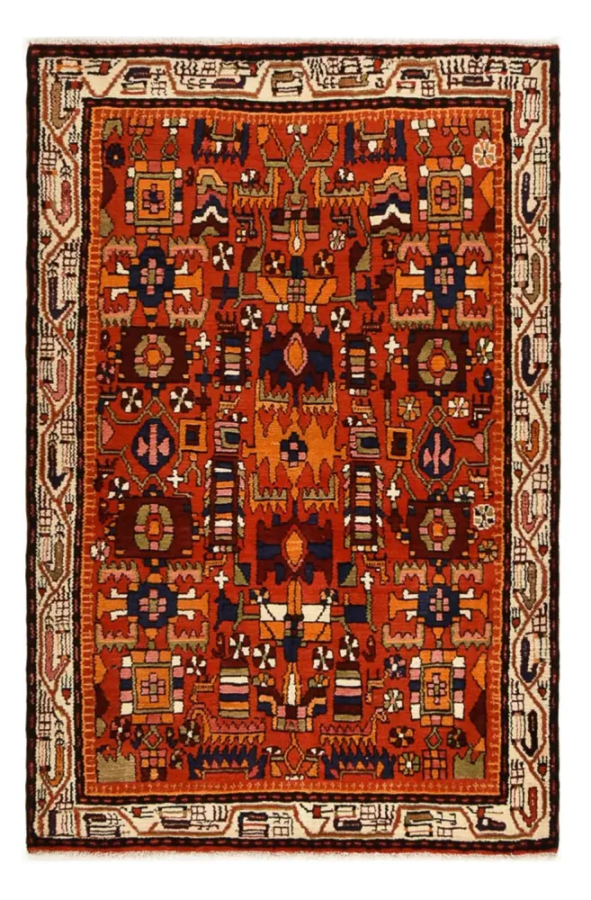 Persisk teppe - Nomadisk - 209 x 139 cm - flerfarget