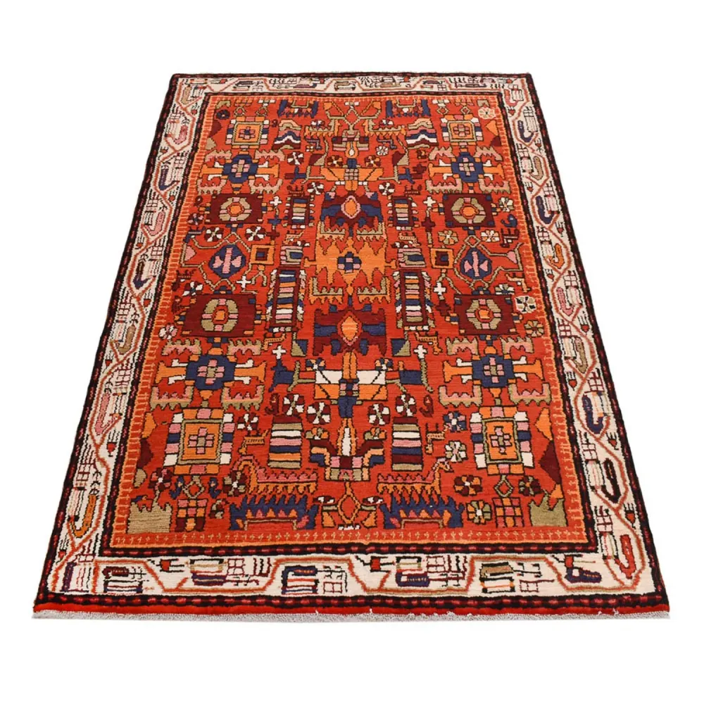 Persisk teppe - Nomadisk - 209 x 139 cm - flerfarget