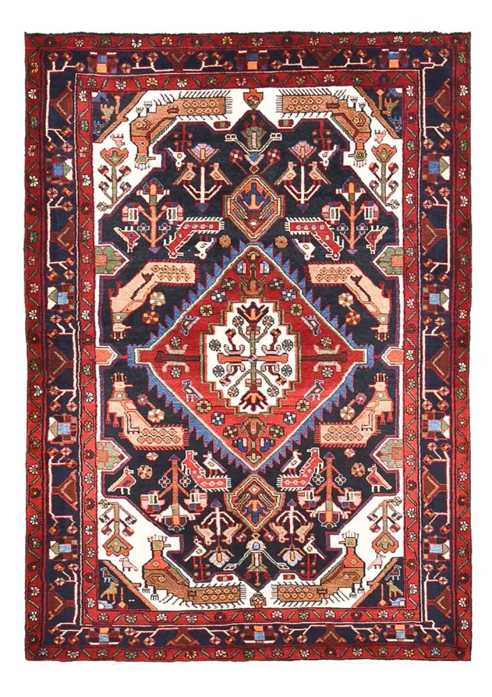 Persisk teppe - Nomadisk - 210 x 143 cm - flerfarget