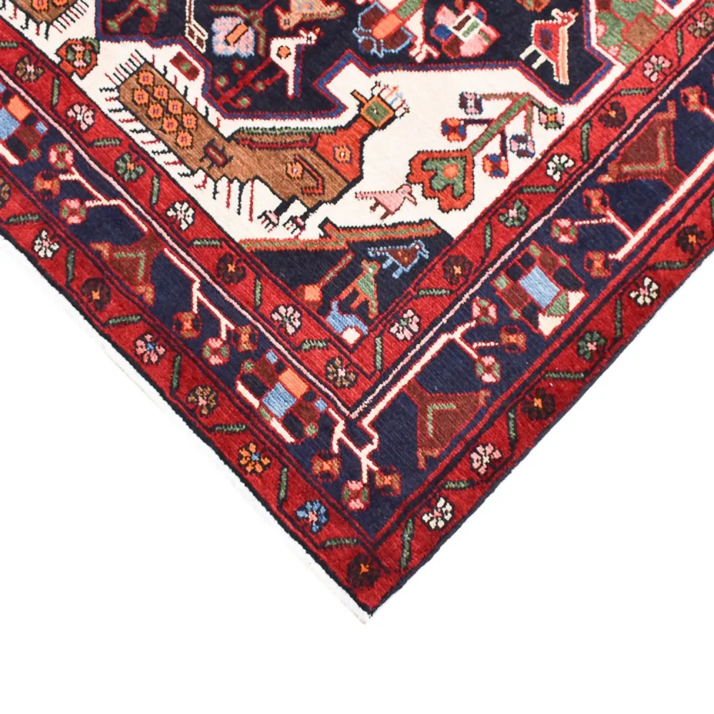 Persisk teppe - Nomadisk - 210 x 143 cm - flerfarget