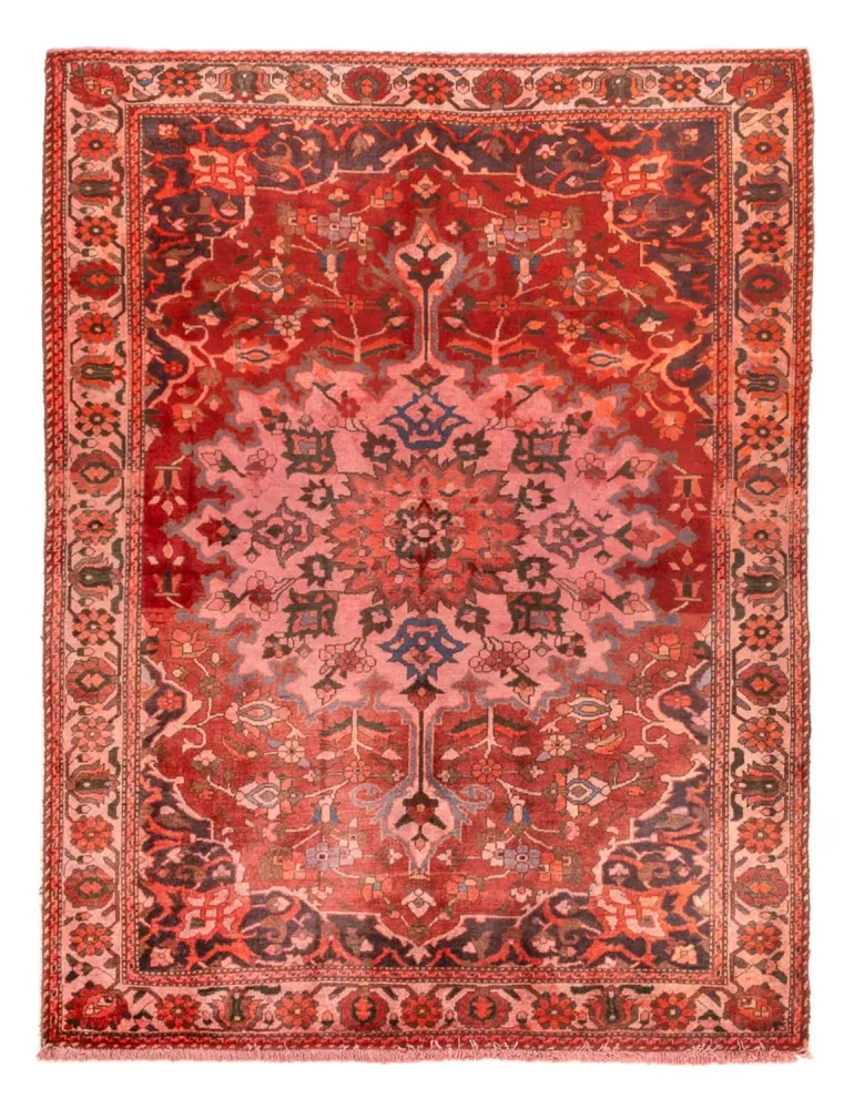 Persisk teppe - Nomadisk - 210 x 162 cm - lys rød