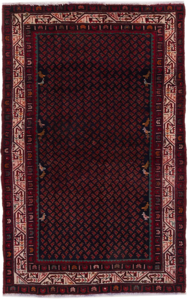 Persisk teppe - Nomadisk - 215 x 138 cm - mørk rød