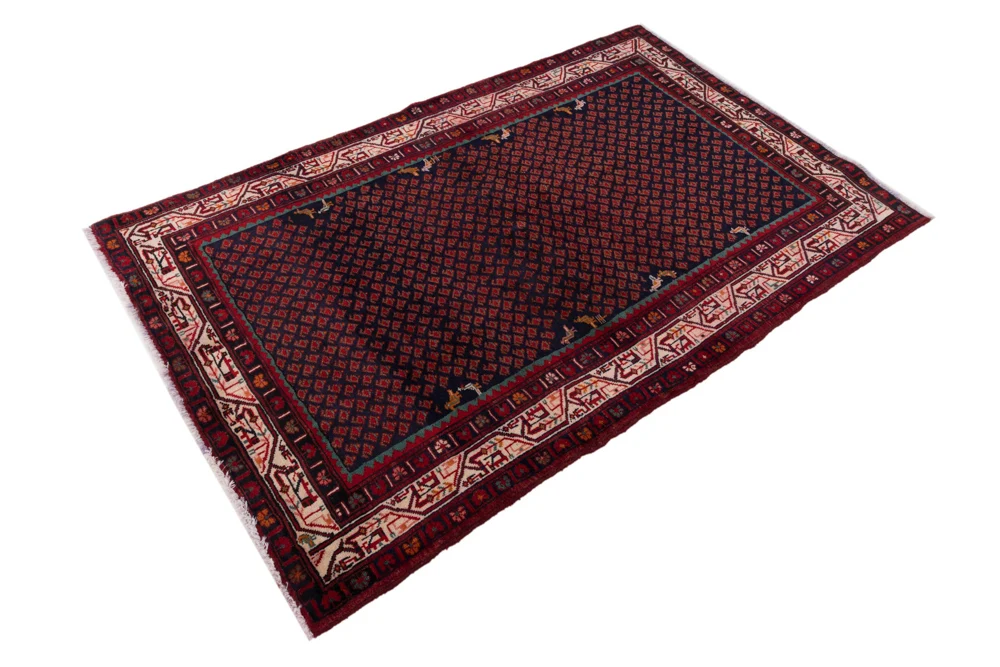 Persisk teppe - Nomadisk - 215 x 138 cm - mørk rød
