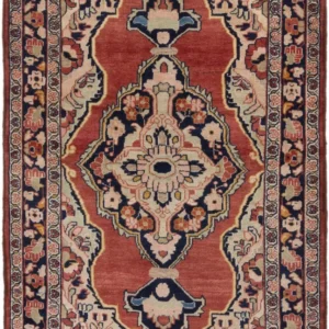 Persisk teppe - Nomadisk - 220 x 147 cm - lys rød
