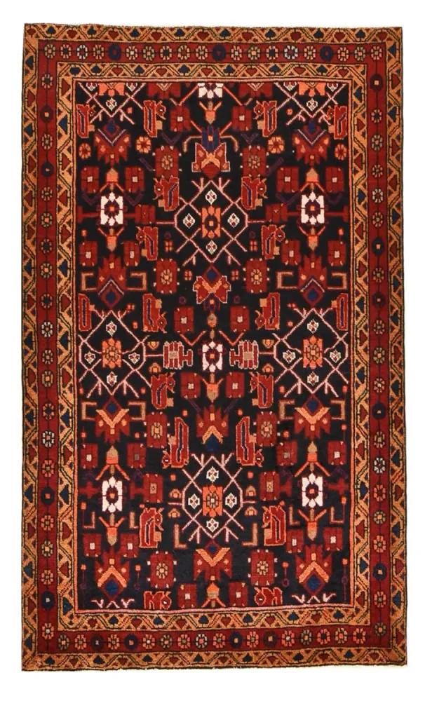 Persisk teppe - Nomadisk - 224 x 133 cm - flerfarget