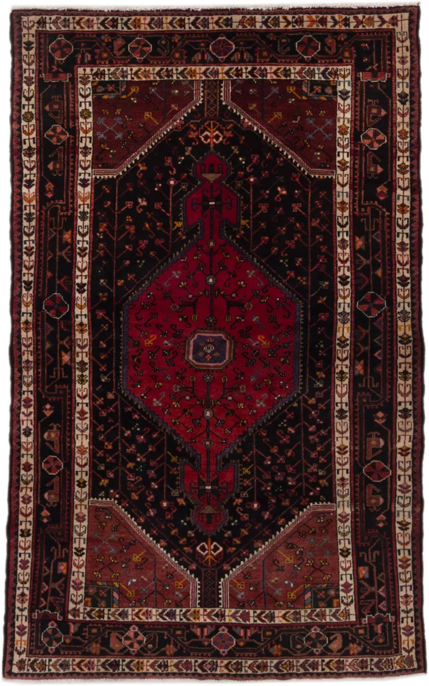 Persisk teppe - Nomadisk - 225 x 145 cm - mørk rød