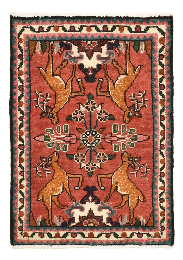 Persisk teppe - Nomadisk - 71 x 50 cm - rød