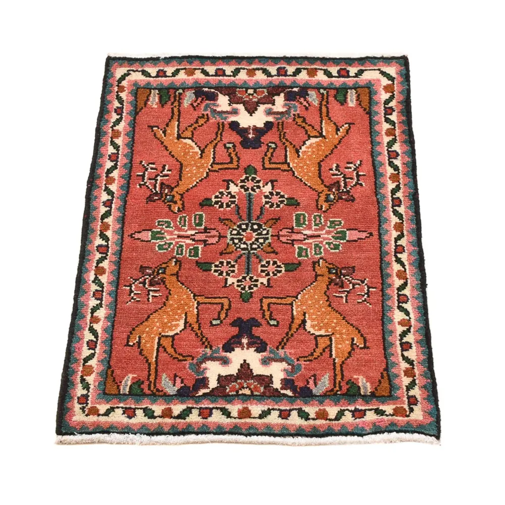 Persisk teppe - Nomadisk - 71 x 50 cm - rød