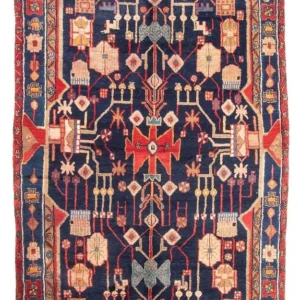 Persisk teppe - Nomadisk - 274 x 150 cm - mørkeblå
