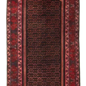 Persisk teppe - Nomadisk - 300 x 155 cm - mørk rød