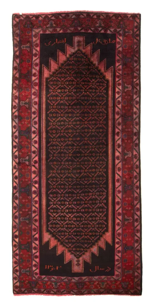 Persisk teppe - Nomadisk - 300 x 155 cm - mørk rød