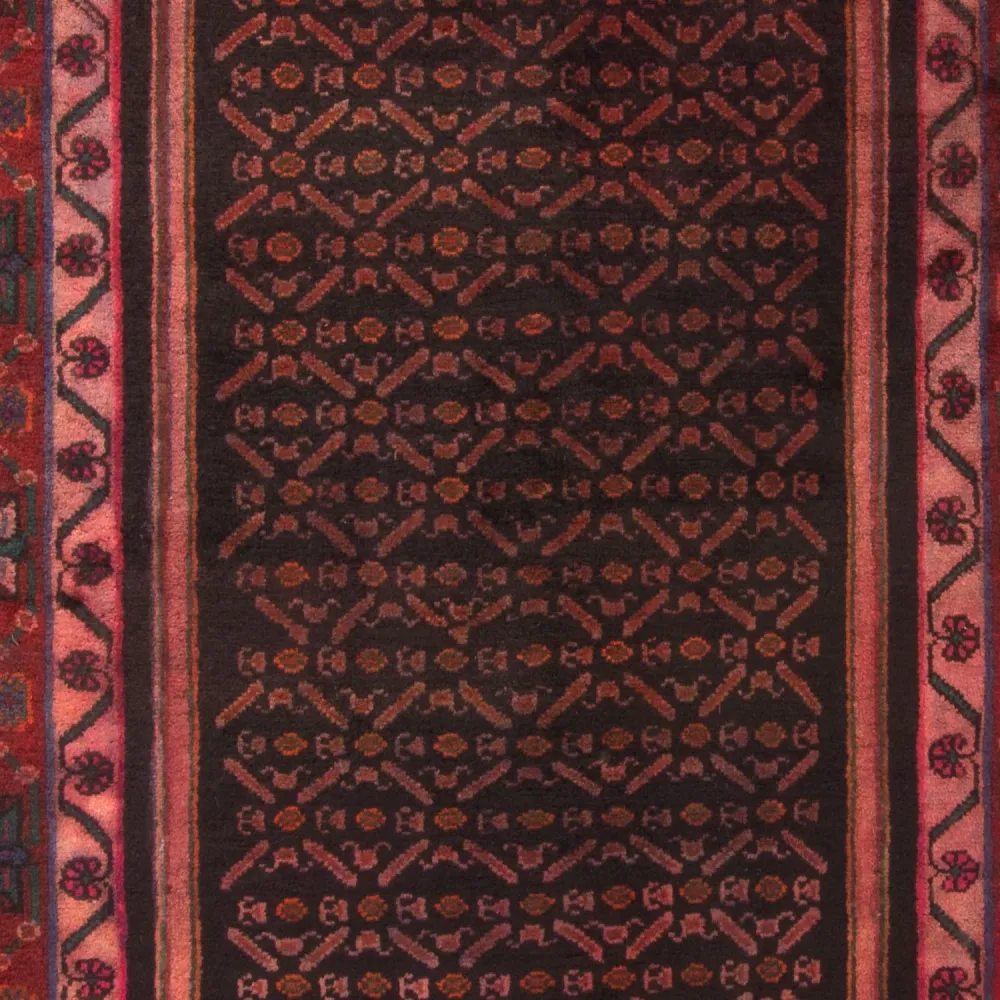 Persisk teppe - Nomadisk - 300 x 155 cm - mørk rød