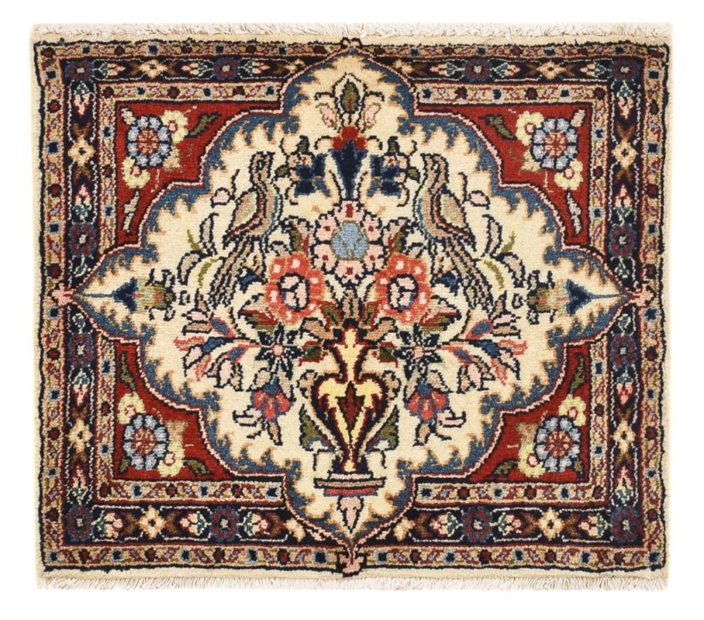 Persisk teppe - Nomadisk - 61 x 52 cm - flerfarget