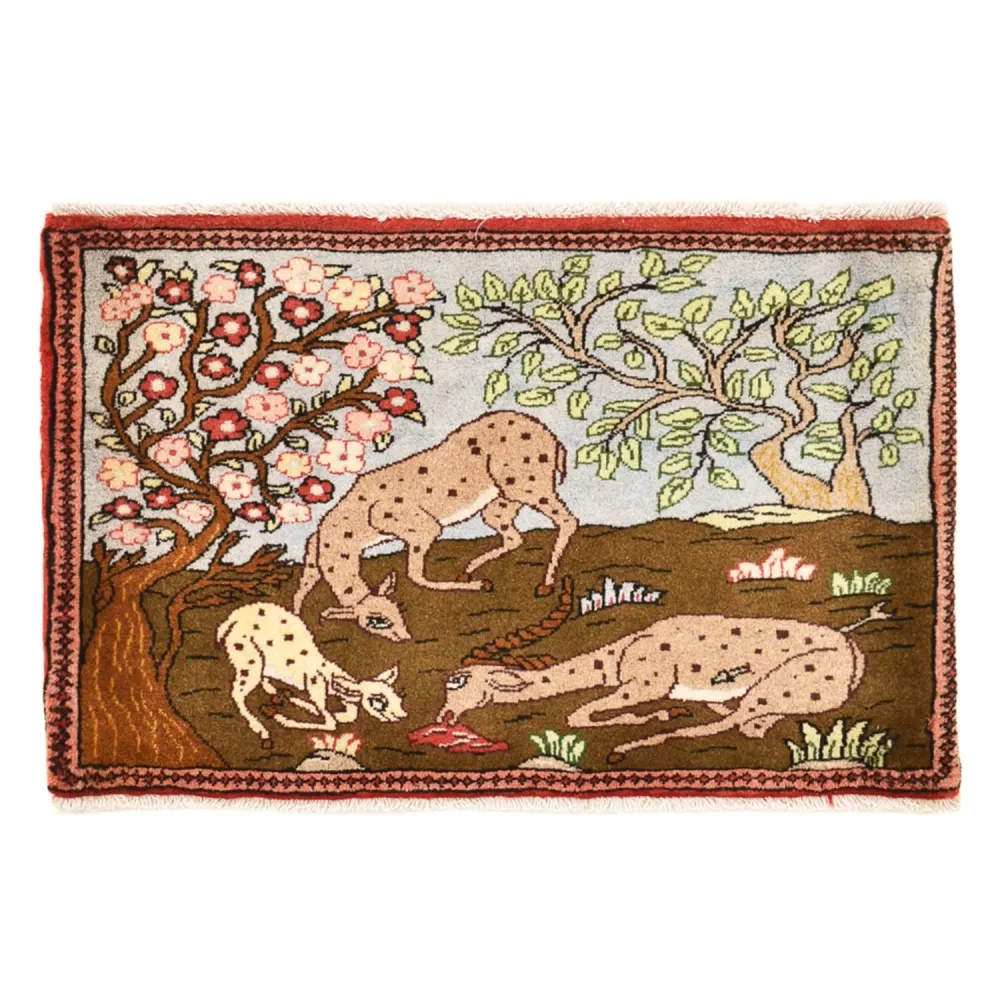 Persisk teppe - Nomadisk - 67 x 45 cm - flerfarget