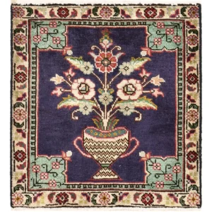 Persisk teppe - Nomadisk - 60 x 55 cm - flerfarget