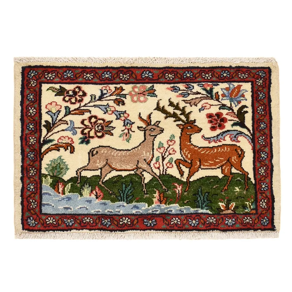 Persisk teppe - Nomadisk - 65 x 45 cm - flerfarget