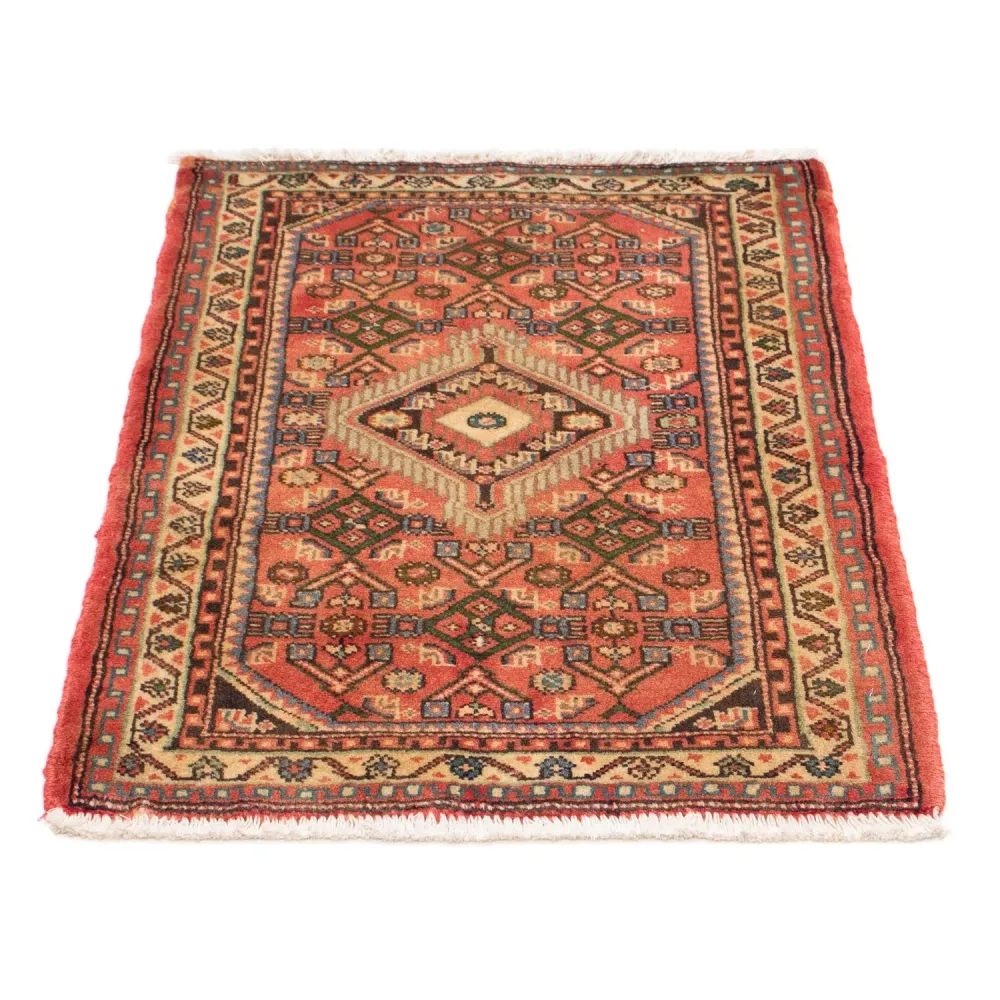Persisk teppe - Nomadisk - 87 x 62 cm - lys rød