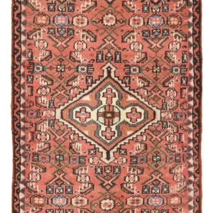 Persisk teppe - Nomadisk - 75 x 49 cm - lys rød