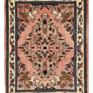 Persisk teppe - Nomadisk - 90 x 70 cm - lys rød