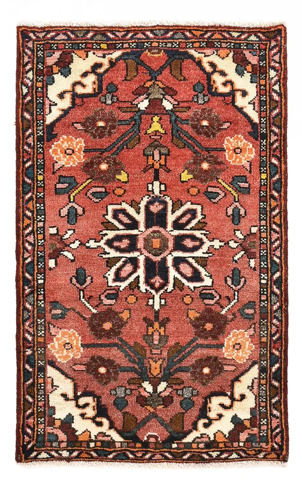 Persisk teppe - Nomadisk - 92 x 57 cm - lys rød