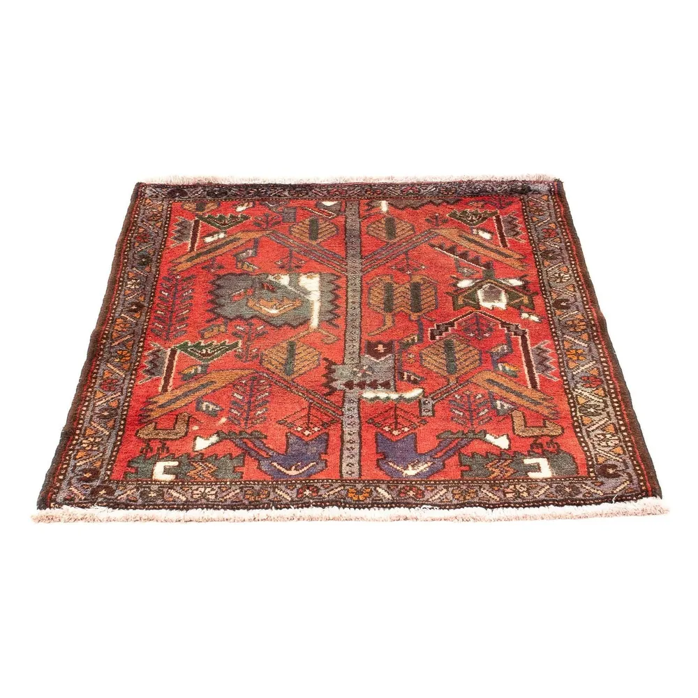 Persisk teppe - Nomadisk - 99 x 82 cm - mørk rød