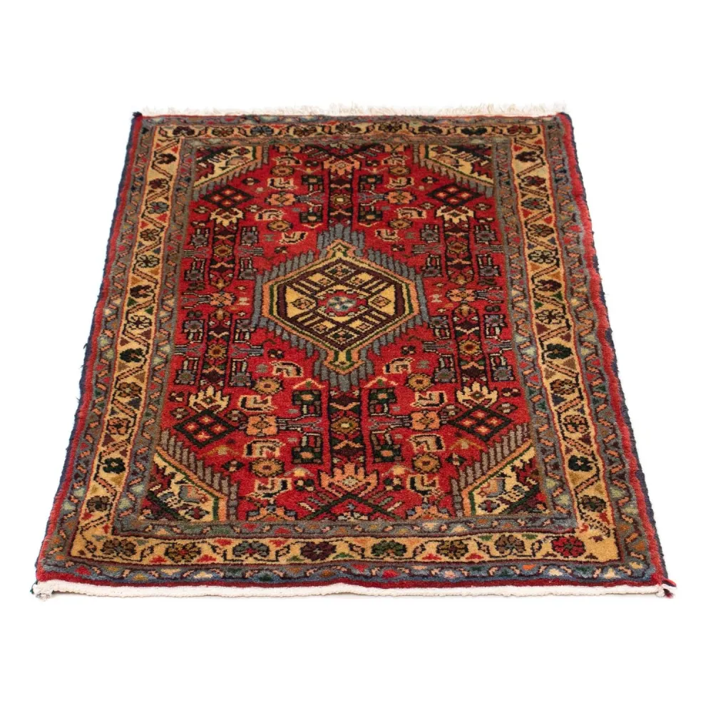 Persisk teppe - Nomadisk - 87 x 62 cm - mørk rød