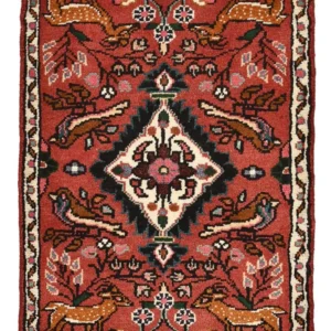Persisk teppe - Nomadisk - 77 x 54 cm - mørk rød