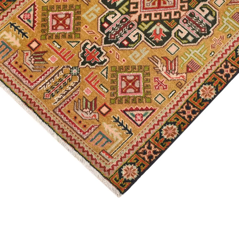 Persisk teppe - Nomadisk - 82 x 53 cm - olivengrønn