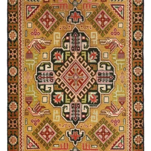 Persisk teppe - Nomadisk - 82 x 53 cm - olivengrønn
