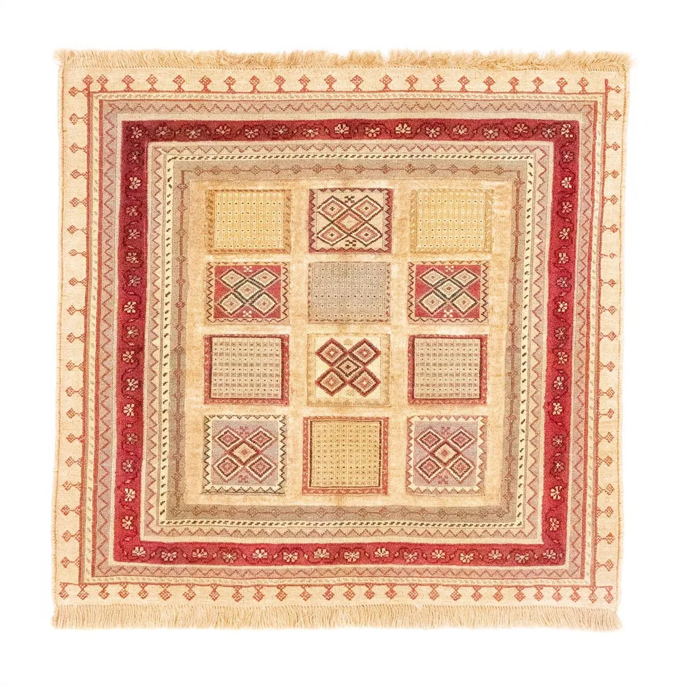 Persisk teppe - Nomadisk square - 102 x 96 cm - rød
