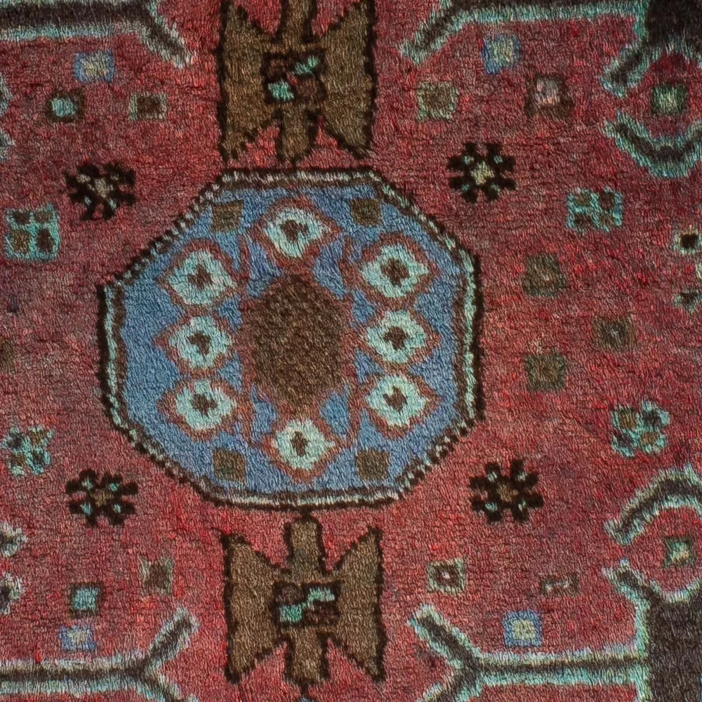 Persisk teppe - Nomadisk square - 108 x 101 cm - flerfarget