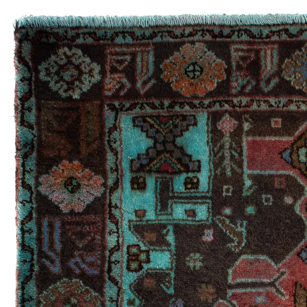 Persisk teppe - Nomadisk square - 108 x 101 cm - flerfarget
