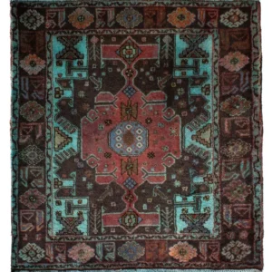 Persisk teppe - Nomadisk square - 108 x 101 cm - flerfarget