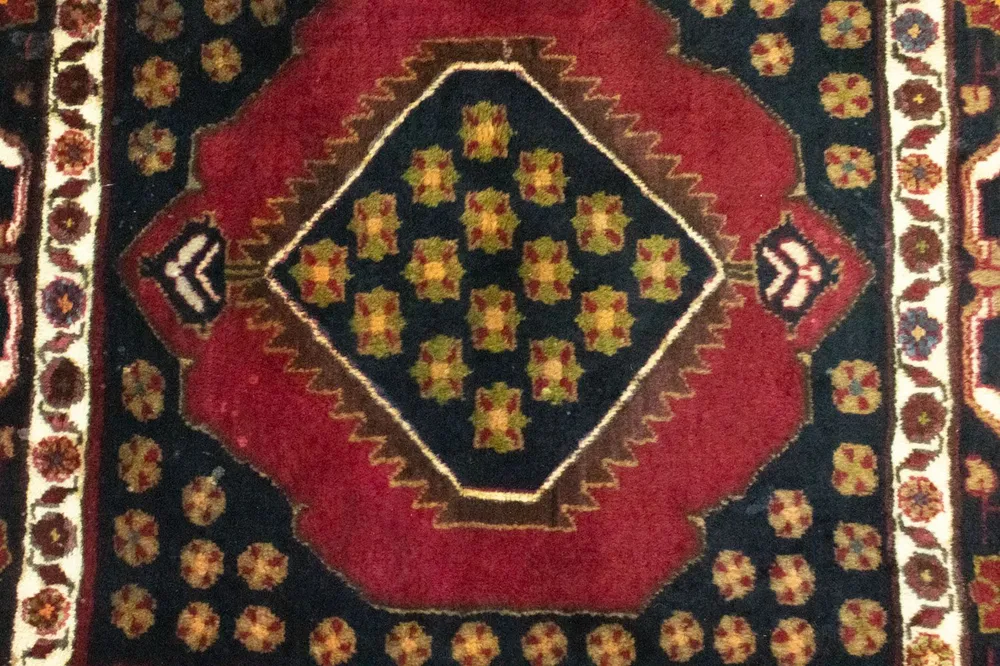 Persisk teppe - Nomadisk square - 109 x 105 cm - rød