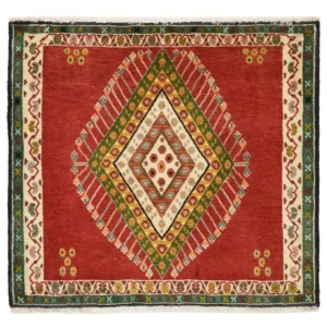 Persisk teppe - Nomadisk square - 65 x 65 cm - rød
