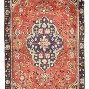 Persisk teppe - Tabriz - 139 x 90 cm - lys rød