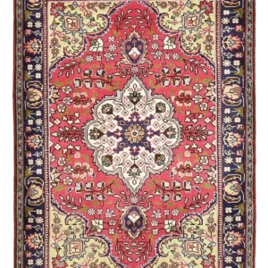 Persisk teppe - Tabriz - 143 x 100 cm - lys rød